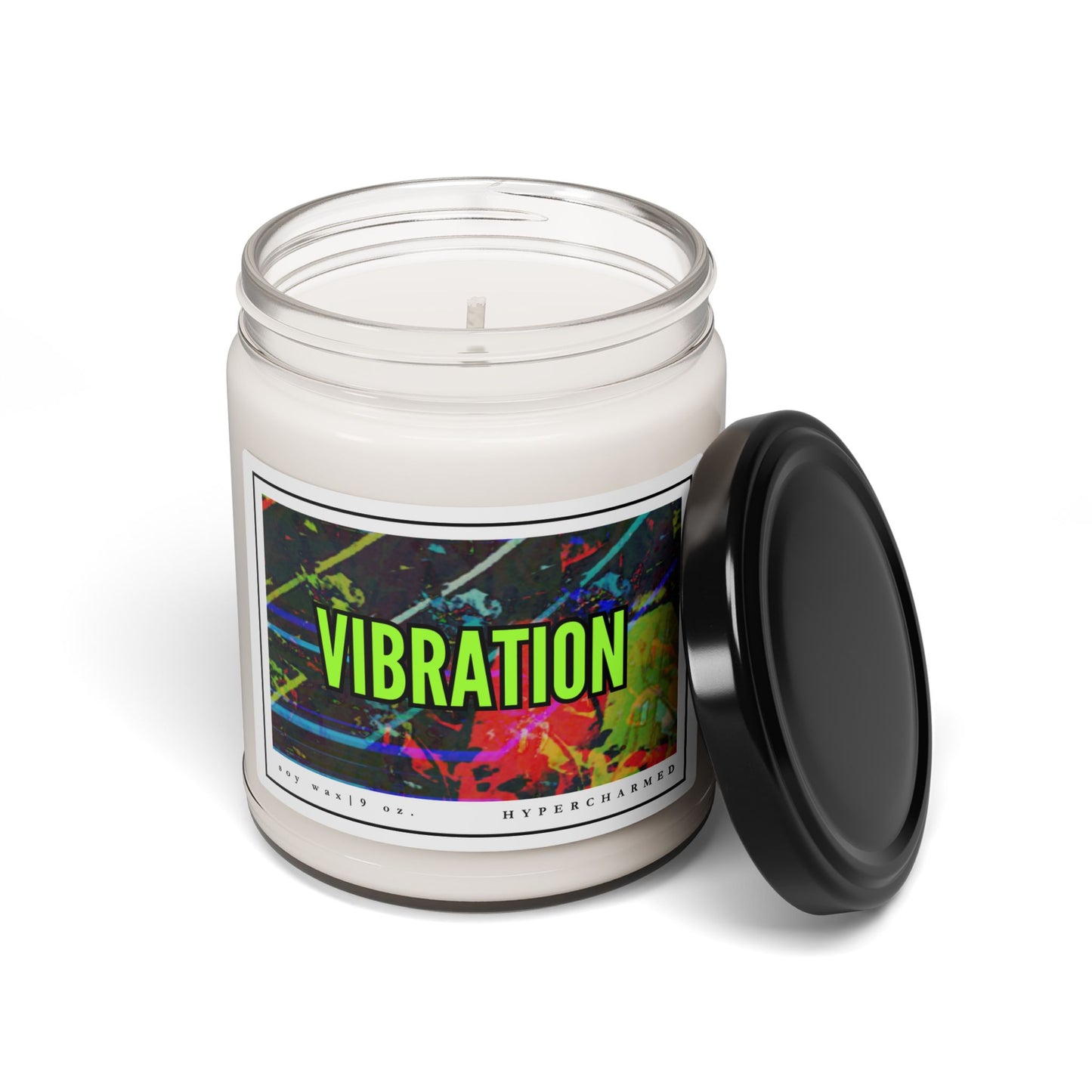 VIBRATION Modern Candle, Vibes Candle, Modern Candle, Glass Jar Candle, Magic Candle, Altar Candle, Witch Candle, 9oz Candle