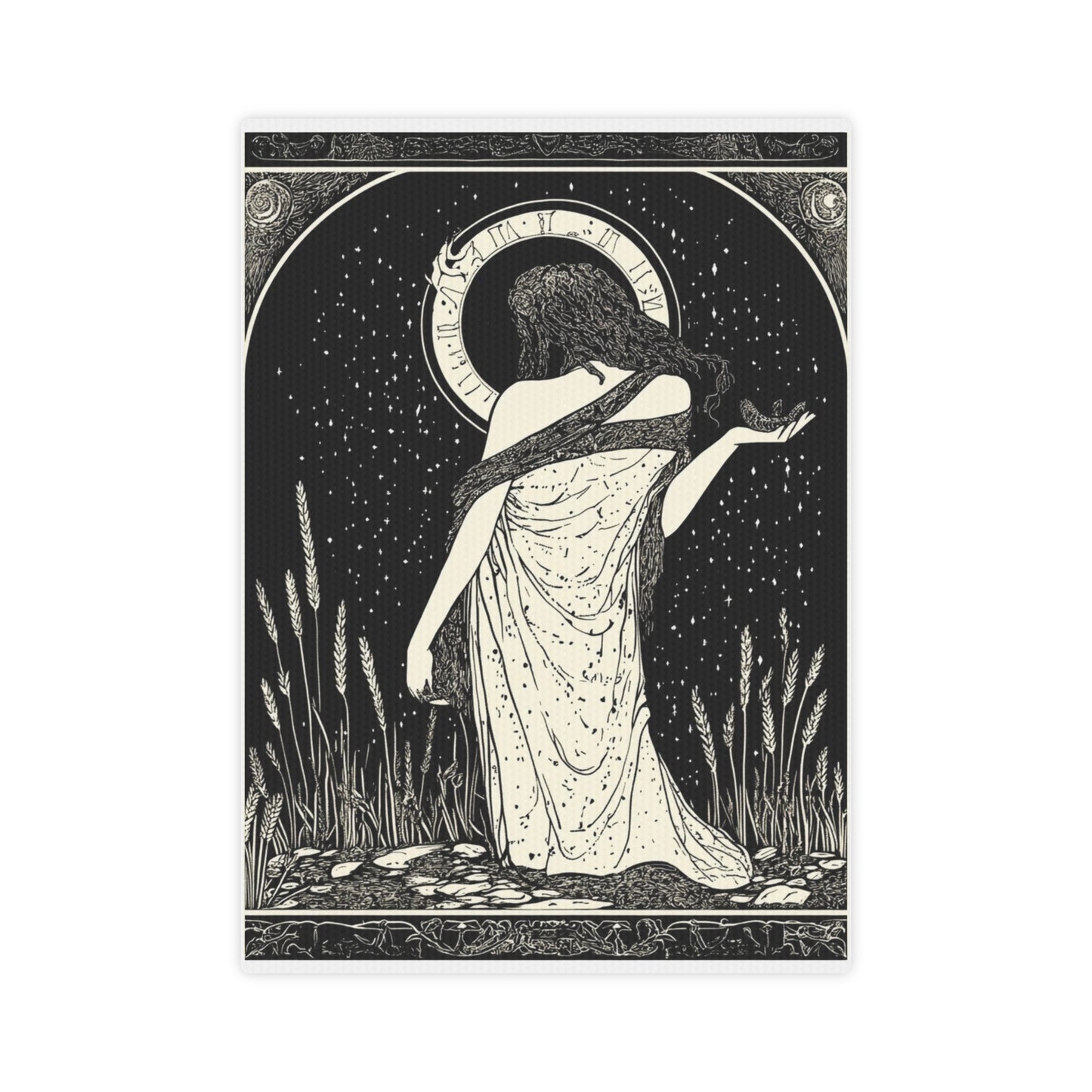 Venus The Empress Altar Card Altar Tile Black + White 5" x 7"