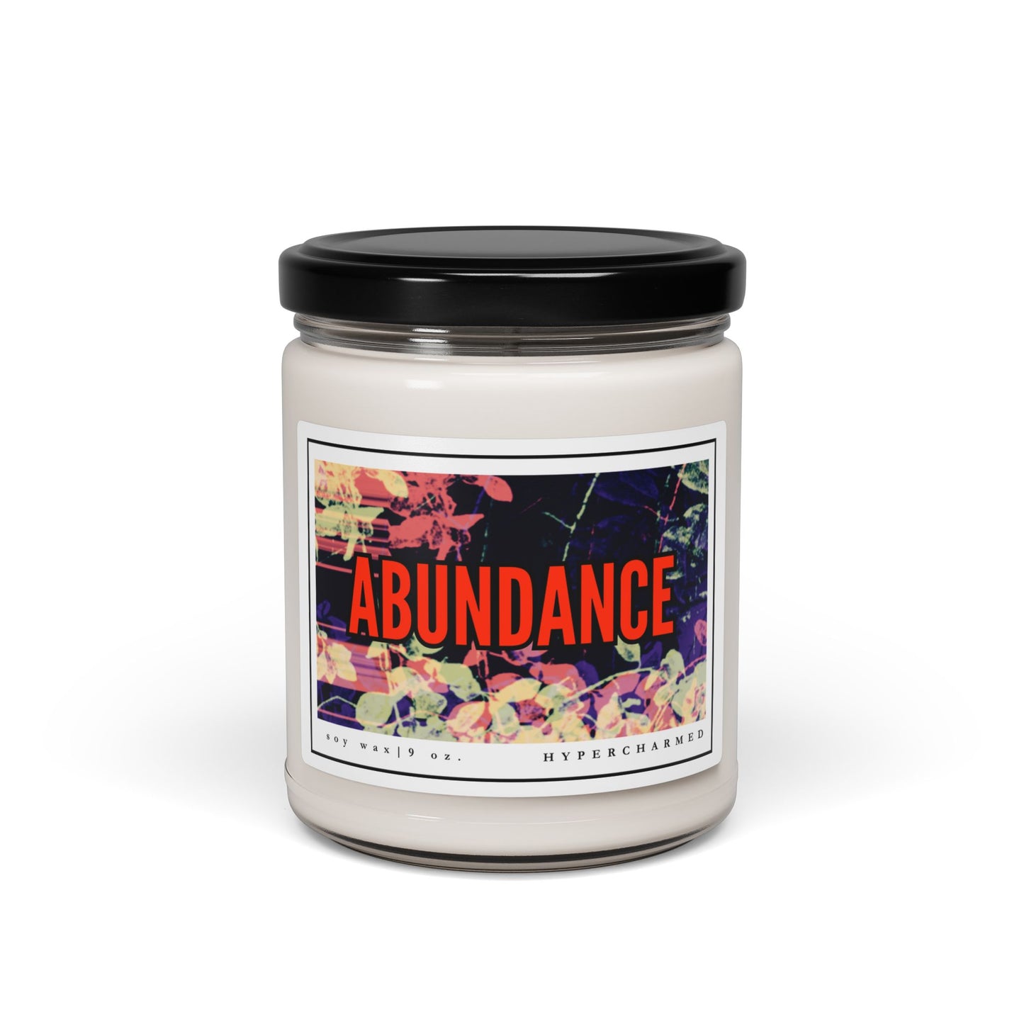 ABUNDANCE Modern Candle, Glass Jar Candle, Magic Candle, Altar Candle, Witch Candle, 9oz Candle