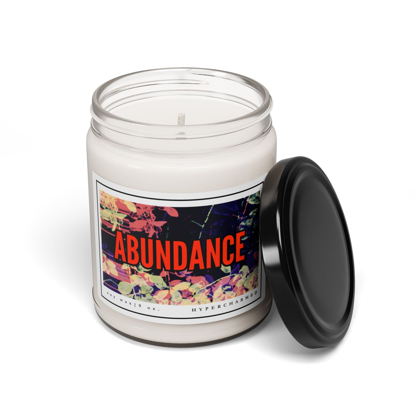 ABUNDANCE Modern Candle, Glass Jar Candle, Magic Candle, Altar Candle, Witch Candle, 9oz Candle