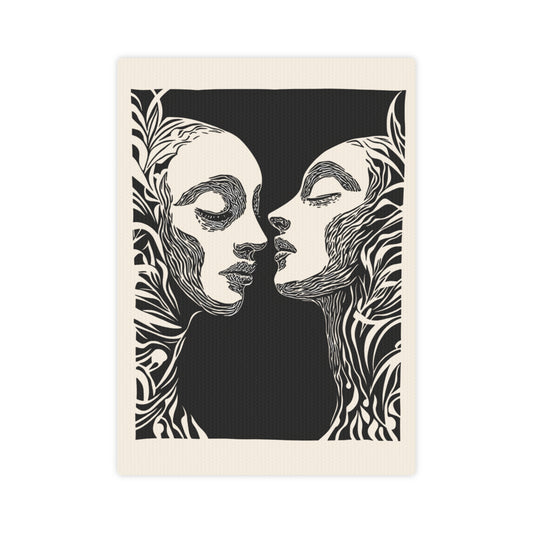 Inner Twin Shadow Altar Card Altar Tile Cream + Black 5" x 7"