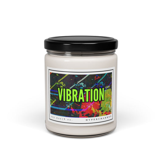 VIBRATION Modern Candle, Vibes Candle, Modern Candle, Glass Jar Candle, Magic Candle, Altar Candle, Witch Candle, 9oz Candle