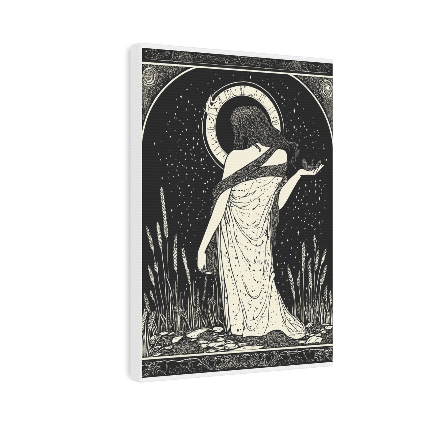 Venus The Empress Altar Card Altar Tile Black + White 5" x 7"