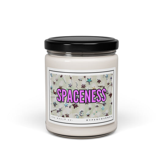 SPACENESS Scented Soy Candle, 9oz, Modern Candle, Glass Jar Candle, Magic Candle, Altar Candle, Witch Candle, 9oz Candle