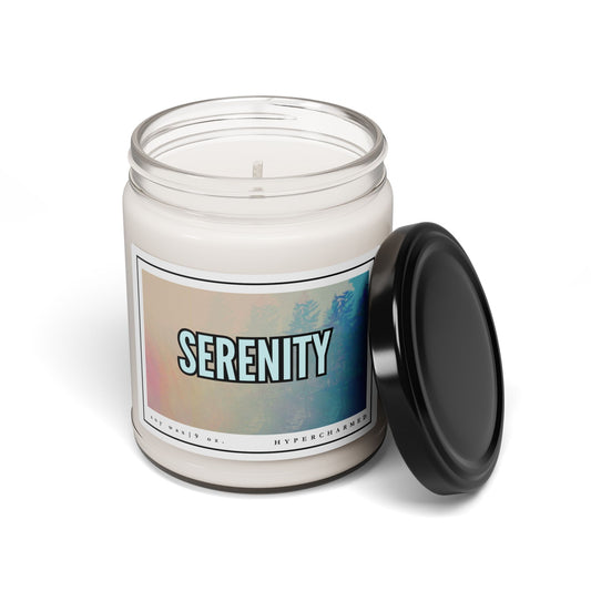 SERENITY Scented Soy Candle, 9oz, Modern Candle, Recovery Gift, Glass Jar Candle, Magic Candle, Altar Candle, Witch Candle, 9oz Candle