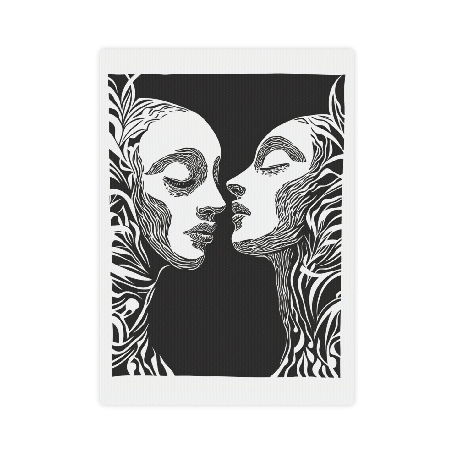 Inner Twin Shadow Altar Card Altar Tile Black + White 5" x 7"