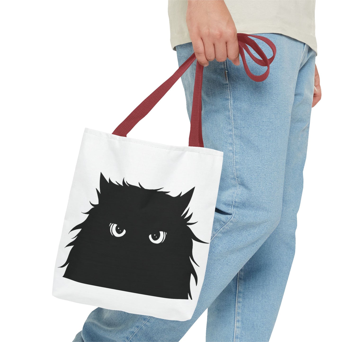 Trick or Treat Tote Black Cat Halloween Candy Bag