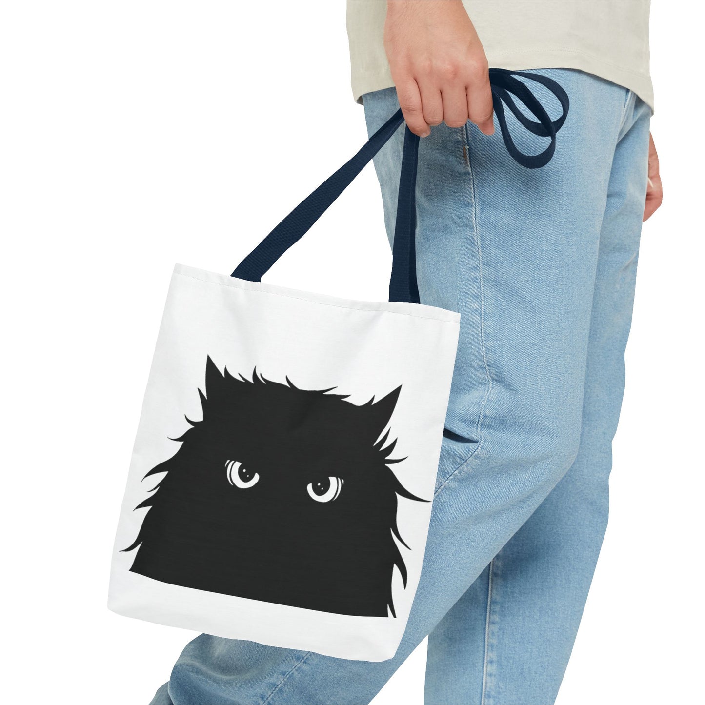 Trick or Treat Tote Black Cat Halloween Candy Bag