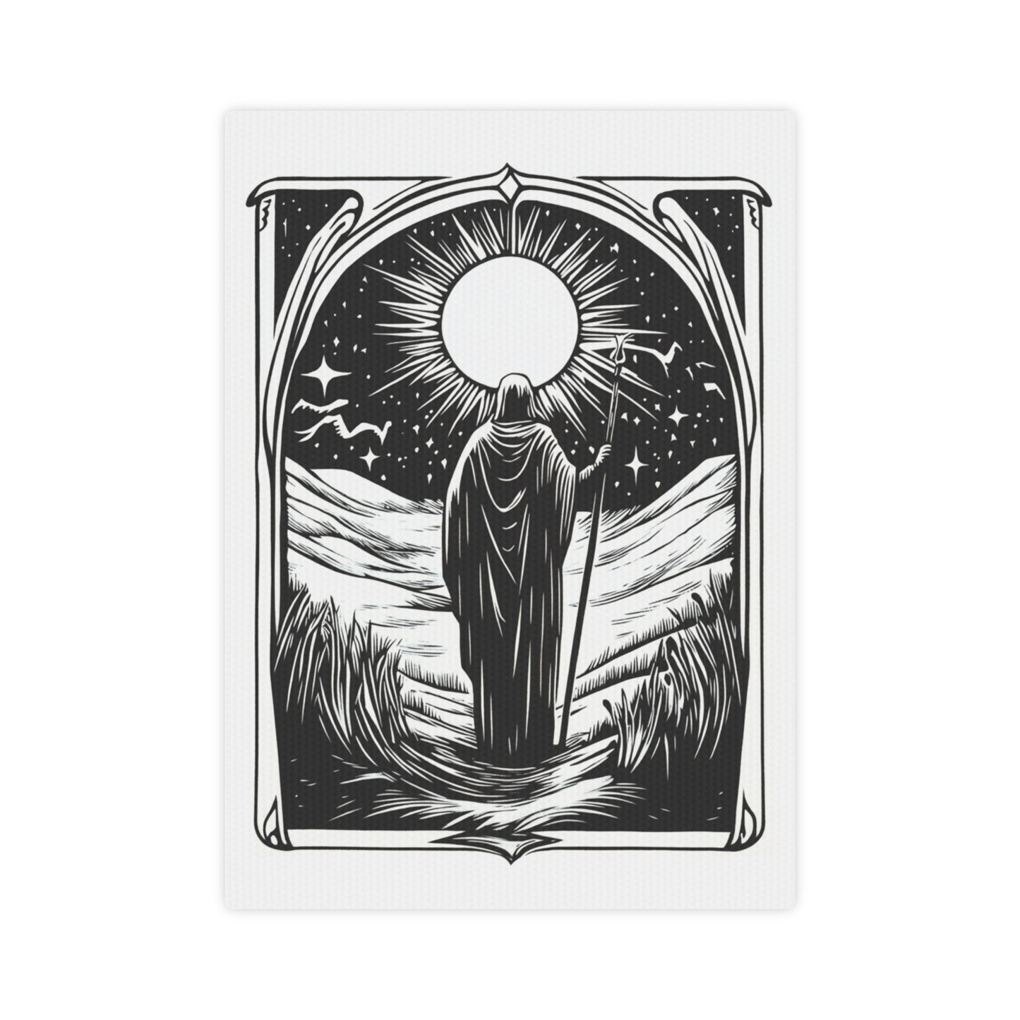 The Inner Guide Altar Card Altar Tile Black + White 5" x 7"