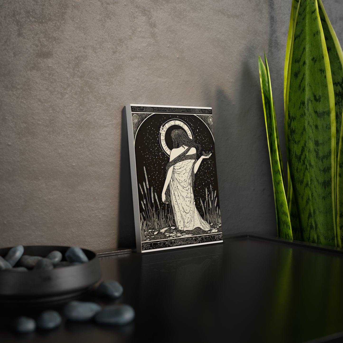 Venus The Empress Altar Card Altar Tile Black + White 5" x 7"